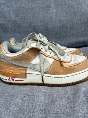 Nike Air Force 1 Shadow Sisterhood Cashmere Orange Sneakers Sz 8
